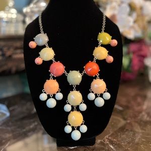 Cute 22 in Bib-Style Statement Necklace in Spring Colors